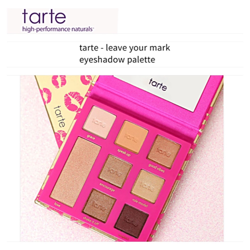 NIB tarte Leave Your Mark EYESHADOW PALETTE Warm, Metallic, Matte; Out of Stock